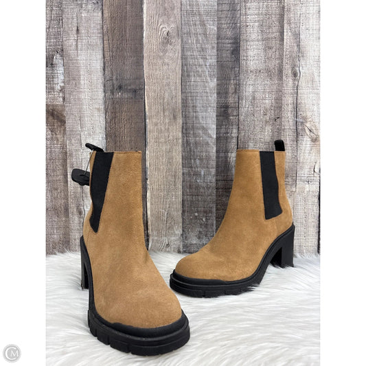 Boots Ankle Heels By Marc Fisher In Brown, Size: 8.5