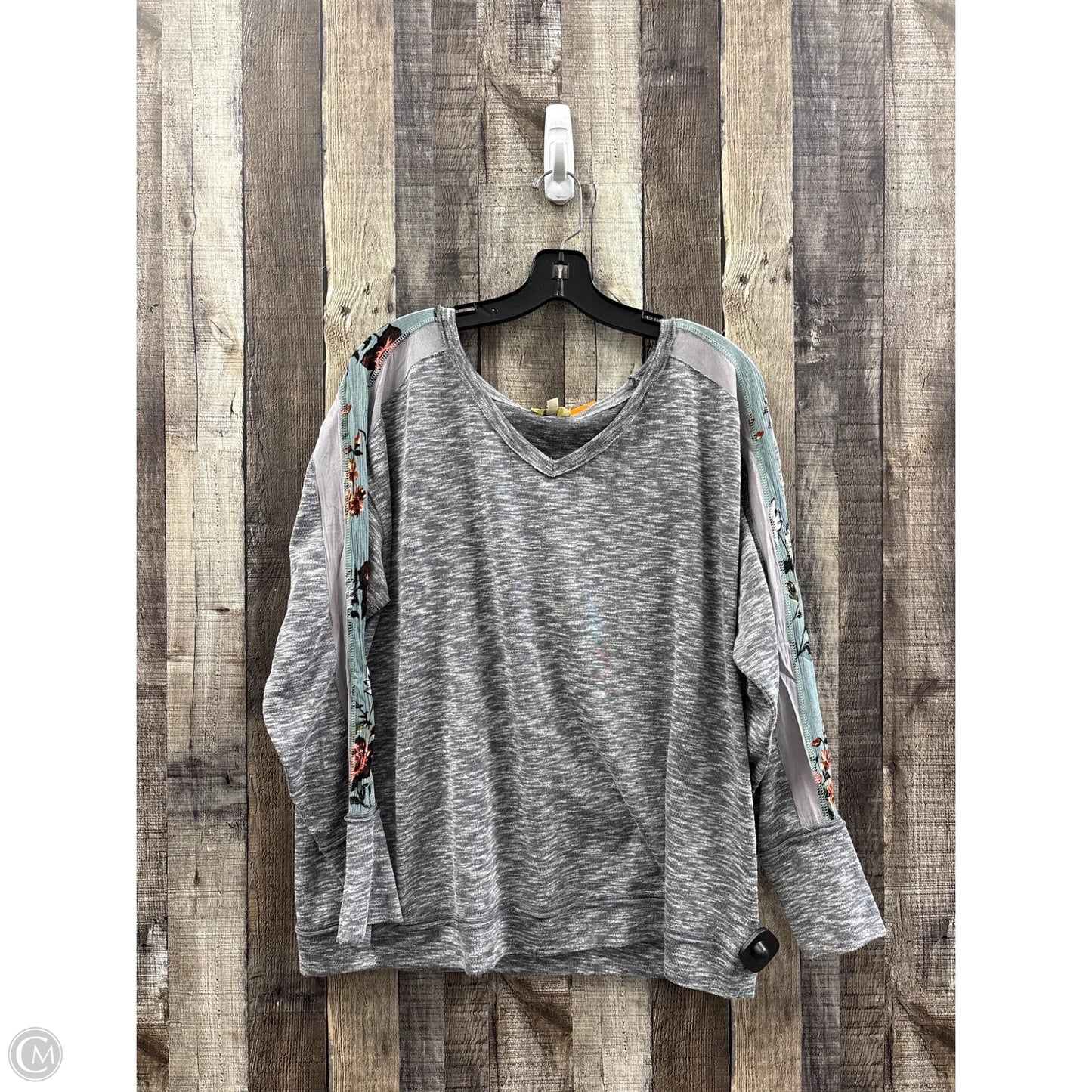 Top Long Sleeve By Kori America In Grey, Size: S