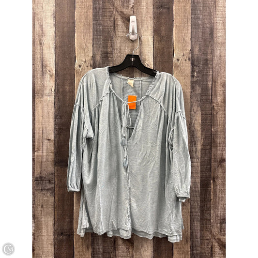 Top 3/4 Sleeve By We The Free In Blue, Size: S