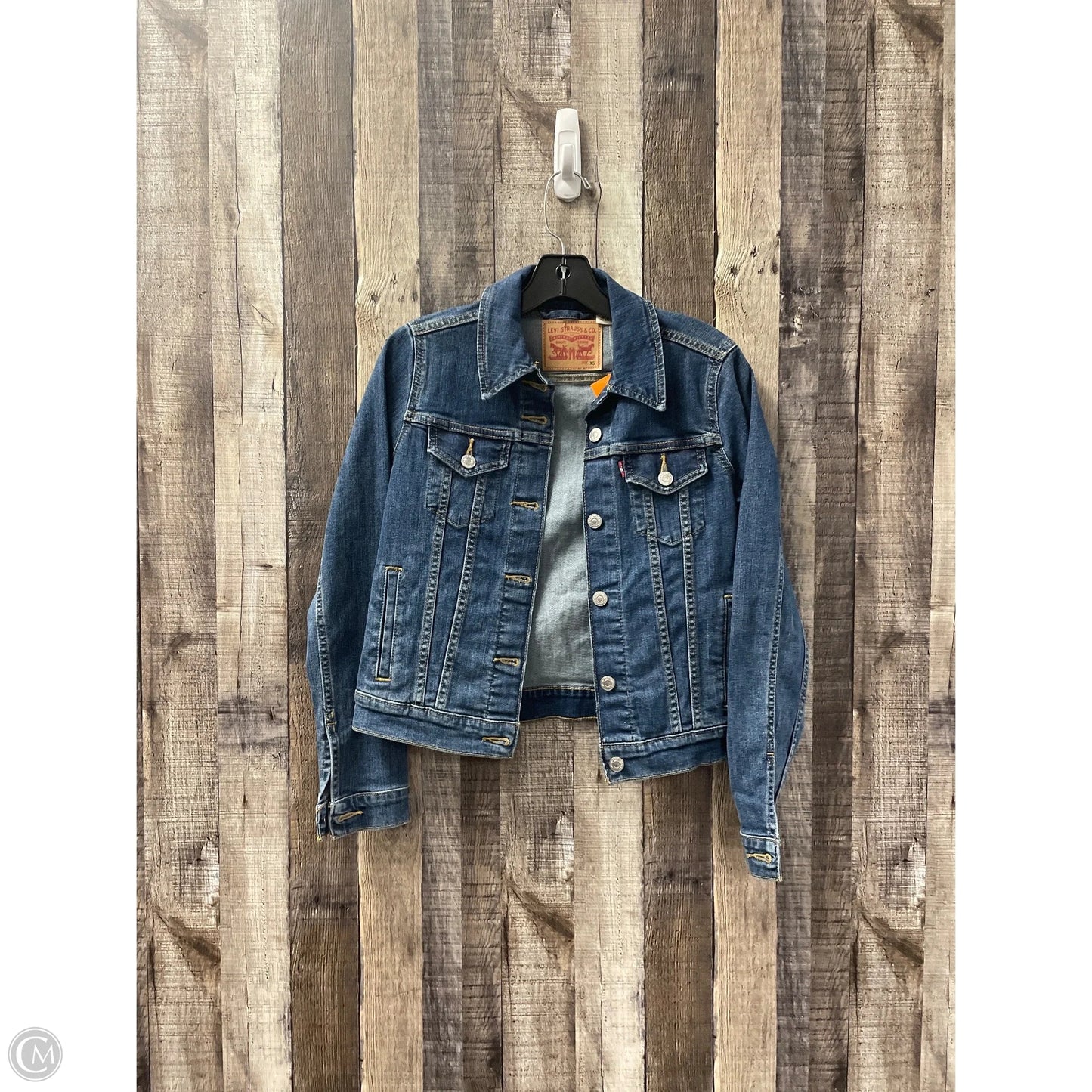 Jacket Denim By Levis In Blue Denim, Size: Xs