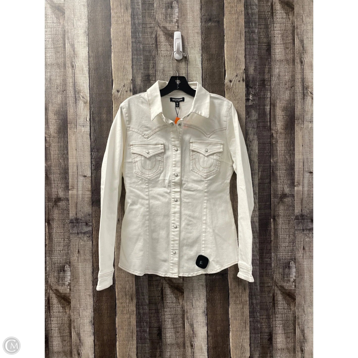 Top Long Sleeve By True Religion In Ivory, Size: S