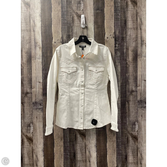Top Long Sleeve By True Religion In Ivory, Size: S