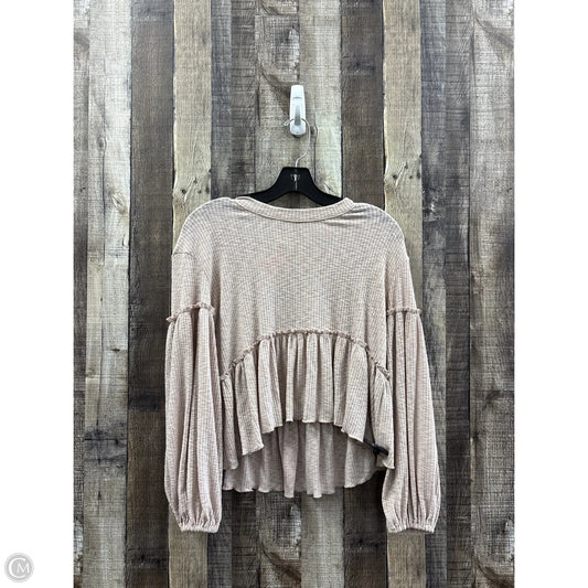 Top Long Sleeve By Altard State In Taupe, Size: Xs