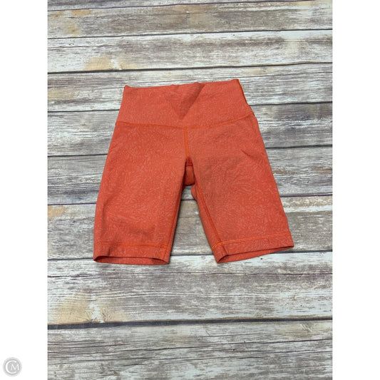 Athletic Shorts By Lululemon In Orange, Size: 4