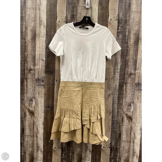 Dress Casual Midi By Veronica Beard In Tan & White, Size: S
