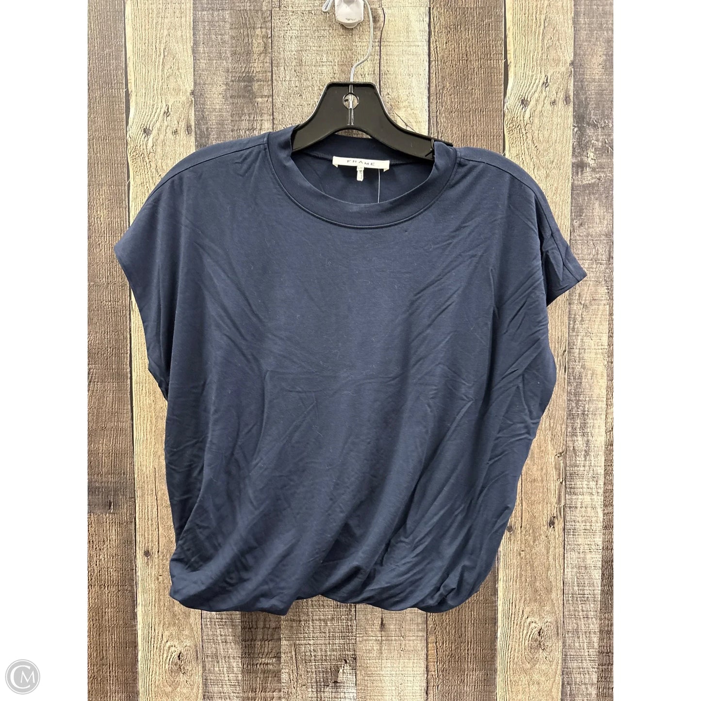 Top Sleeveless By Frame In Navy, Size: L