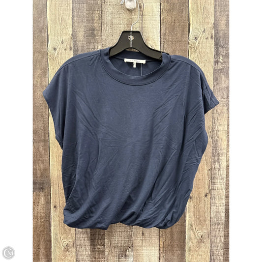 Top Sleeveless By Frame In Navy, Size: L