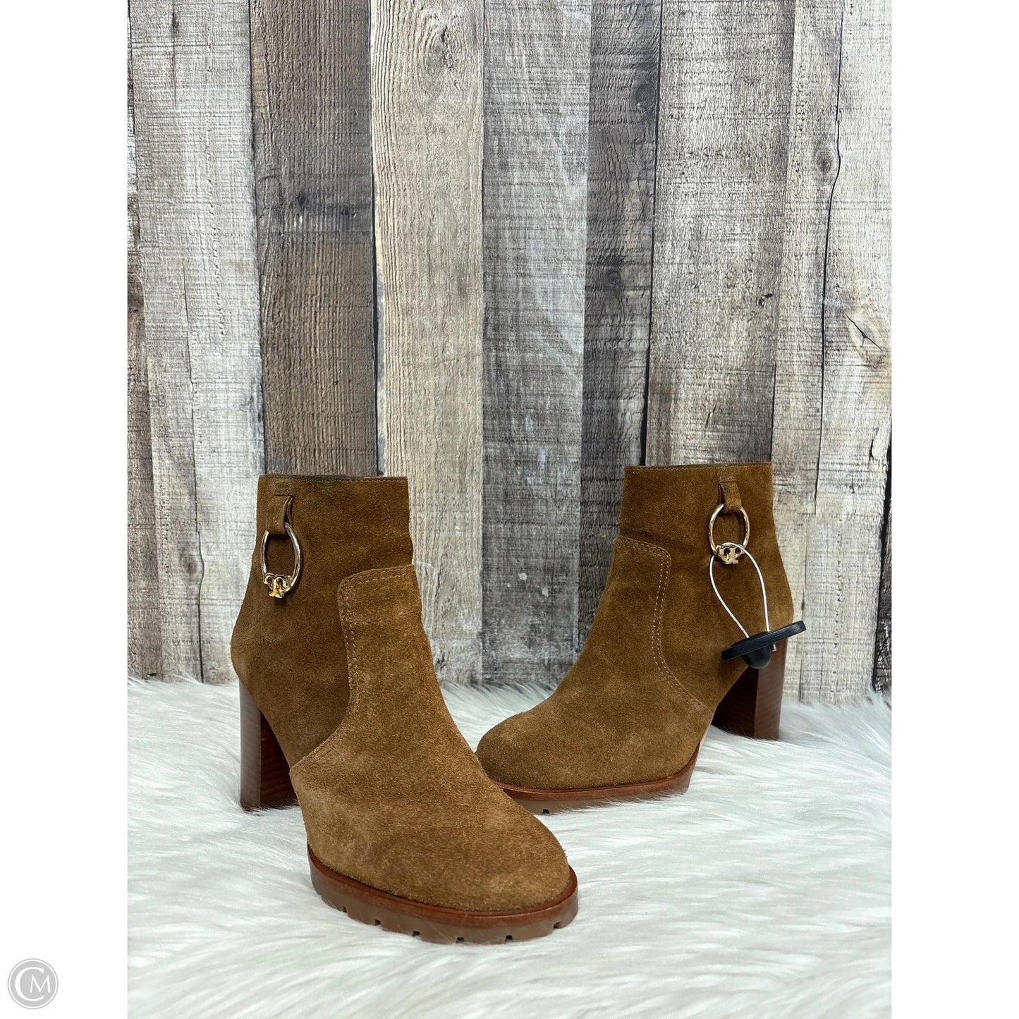 Boots Designer By Tory Burch In Brown, Size: 6