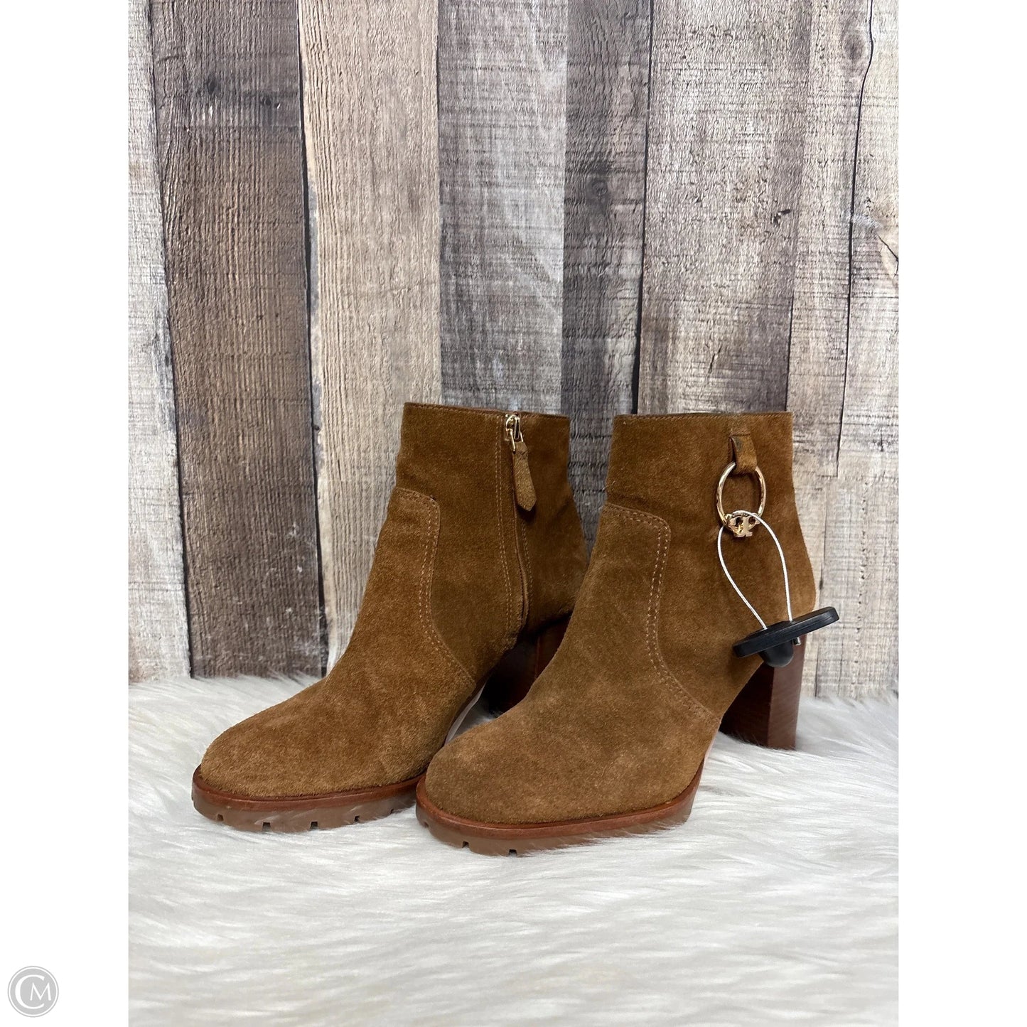 Boots Designer By Tory Burch In Brown, Size: 6