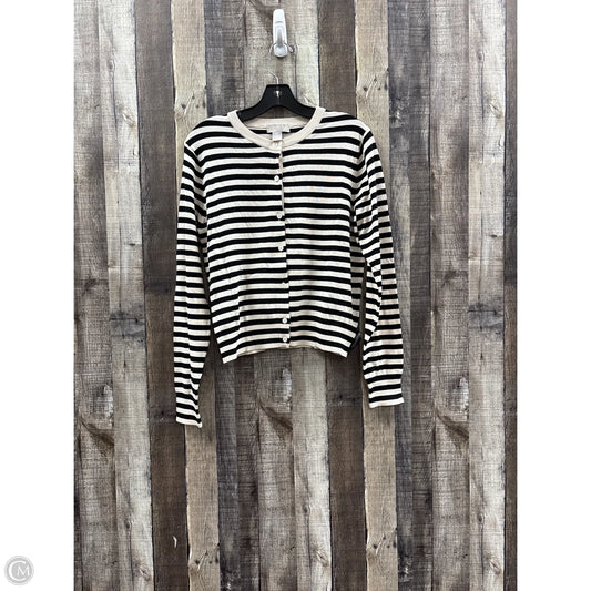Cardigan By H&m In Black & Cream, Size: M