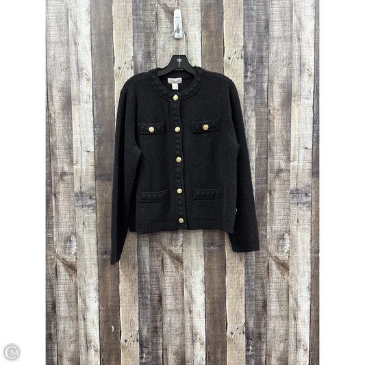 Sweater Cardigan By H&m In Black, Size: M