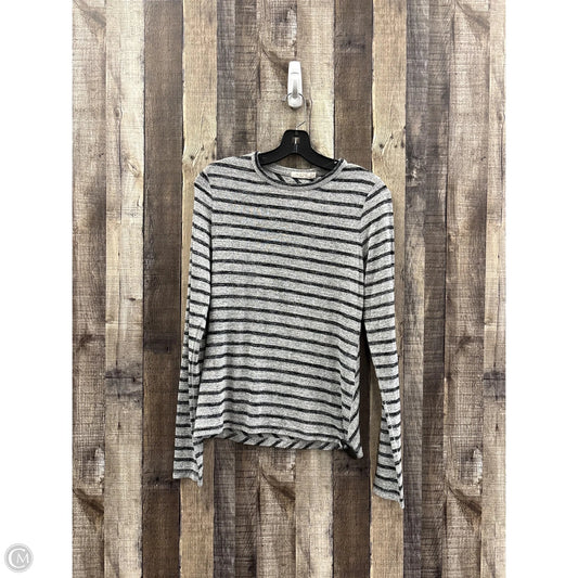Top Long Sleeve By Rag And Bone In Black & Grey, Size: M