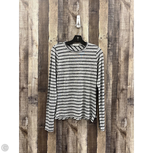 Top Long Sleeve By Rag And Bone In Black & Grey, Size: M