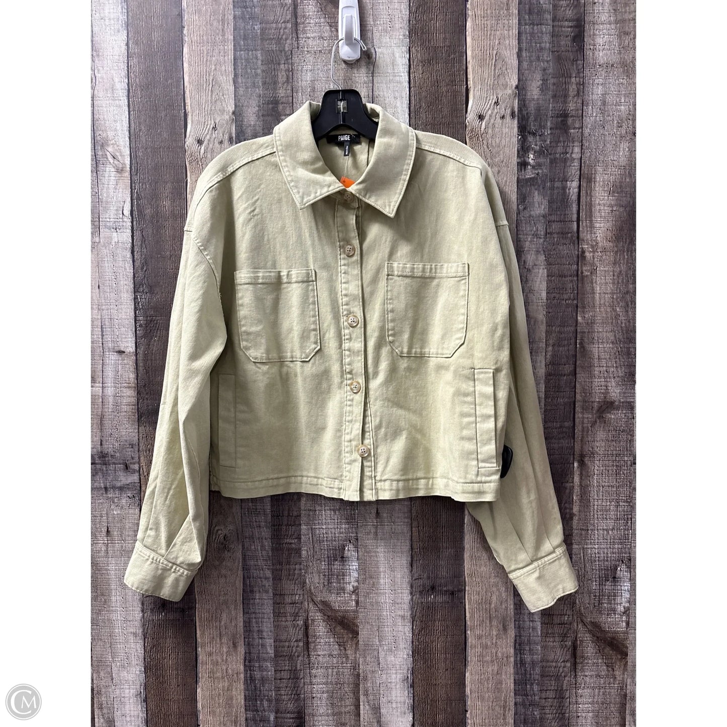Jacket Denim By Paige In Green, Size: M