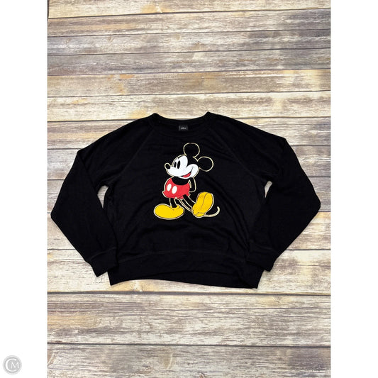 Sweatshirt Crewneck By Disney In Black, Size: S