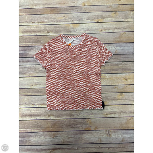 Top Short Sleeve By American Eagle In Checkered Pattern, Size: M