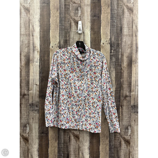 Top Long Sleeve By Banana Republic In Floral Print, Size: L