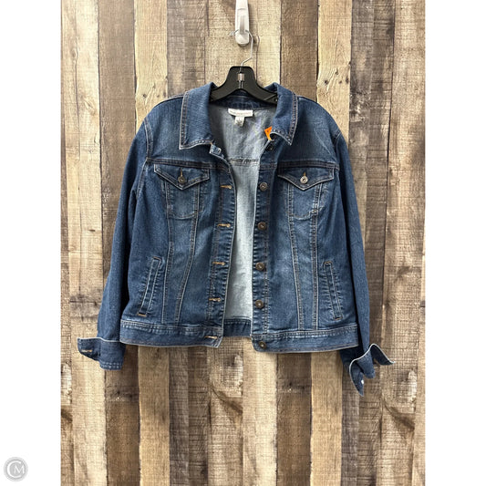 Jacket Denim By Style And Company In Blue Denim, Size: L