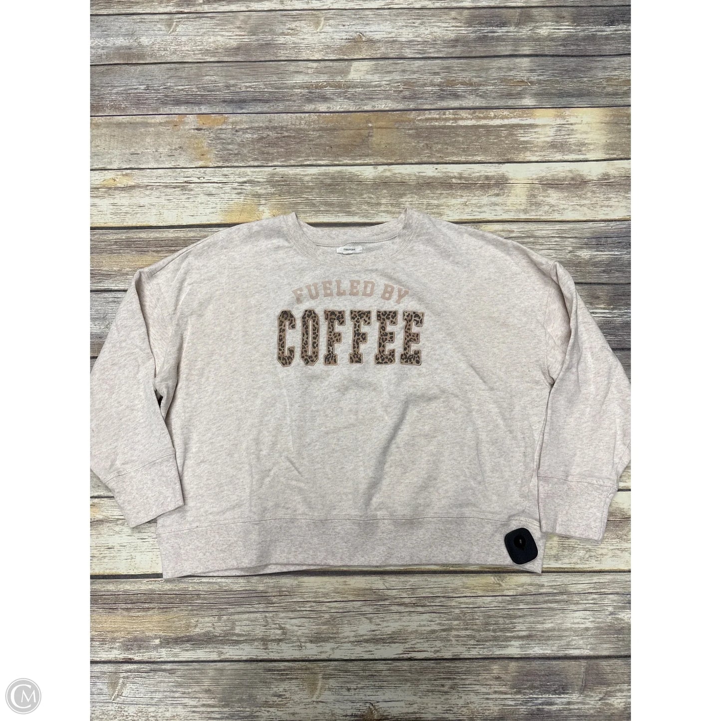 Sweatshirt Crewneck By Maurices In Beige, Size: Xxl