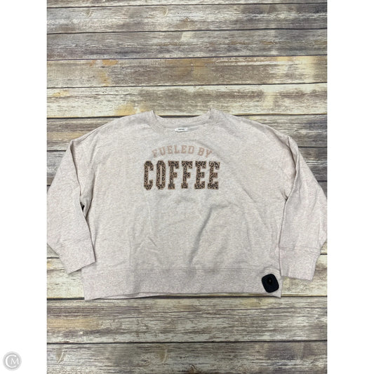 Sweatshirt Crewneck By Maurices In Beige, Size: Xxl