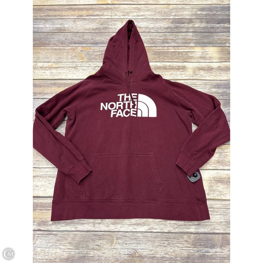 Athletic Sweatshirt Hoodie By The North Face In Maroon, Size: Xl