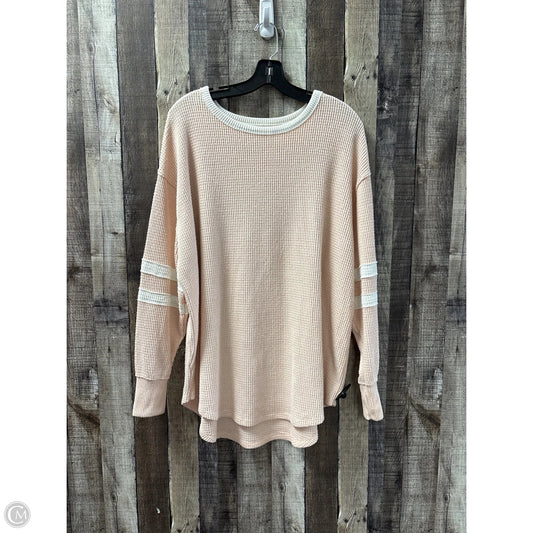 Top Long Sleeve By So In Peach, Size: Xxl