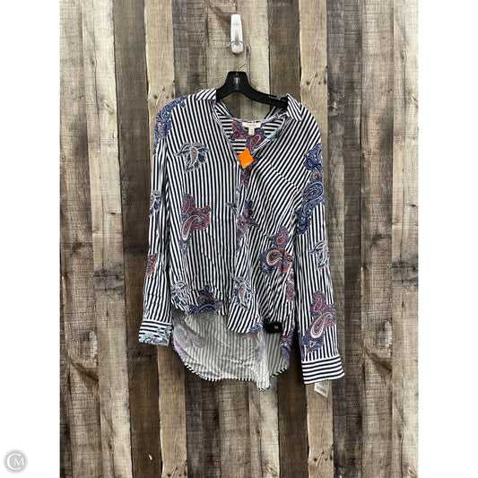 Top Long Sleeve By Como Blu In Multi-colored, Size: L