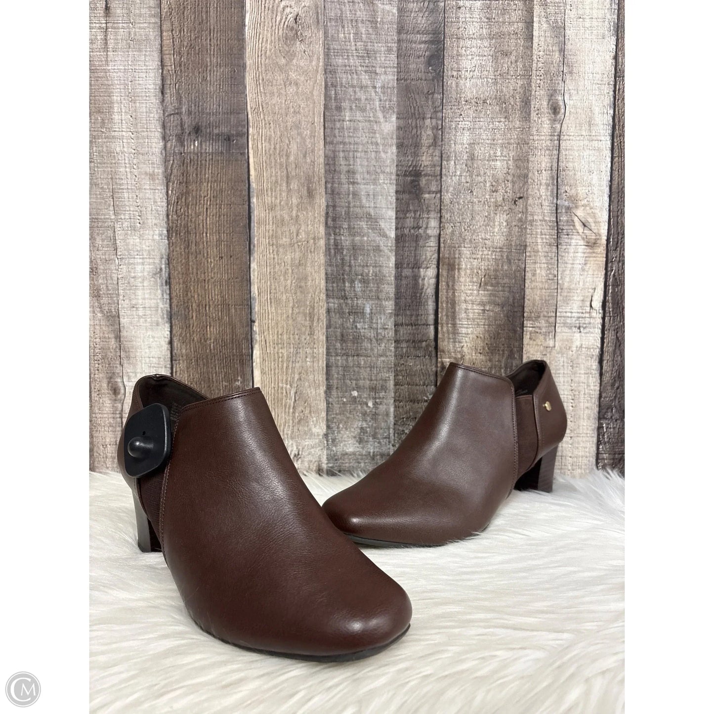 Boots Ankle Heels By East 5th In Brown, Size: 11