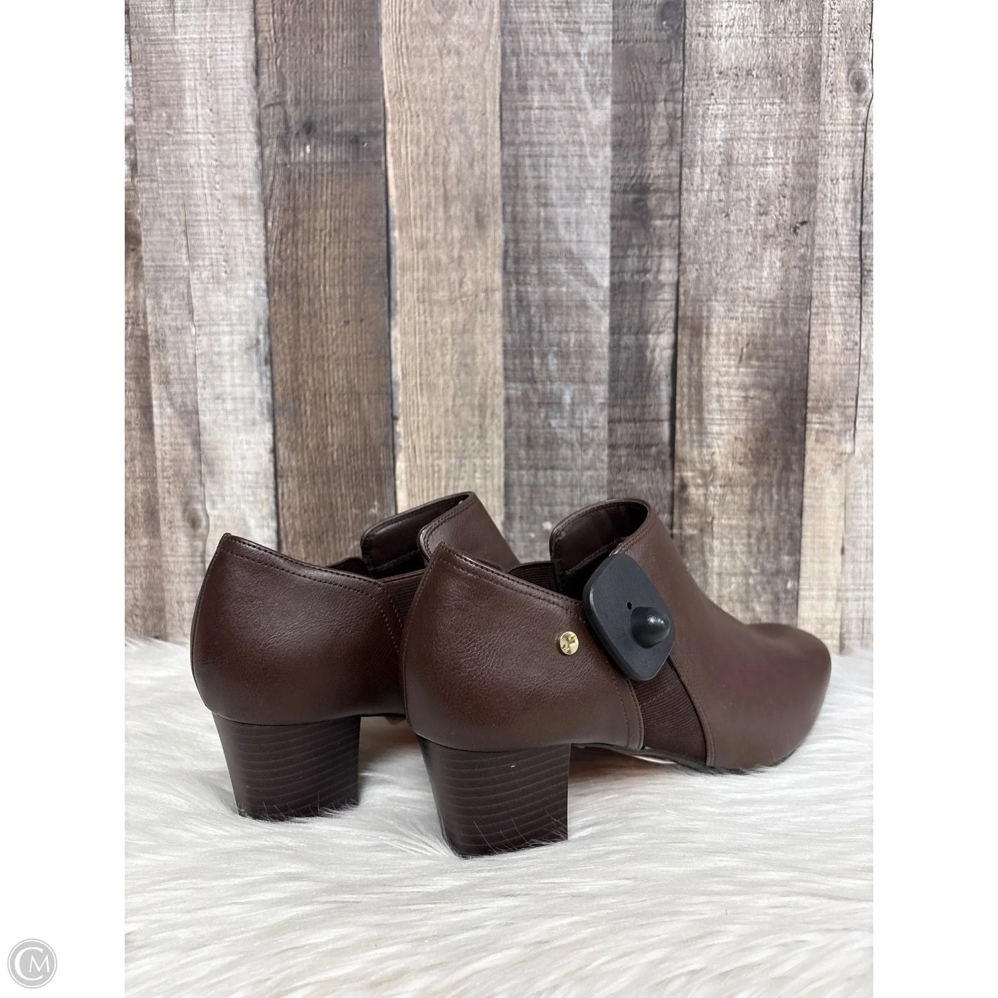 Boots Ankle Heels By East 5th In Brown, Size: 11