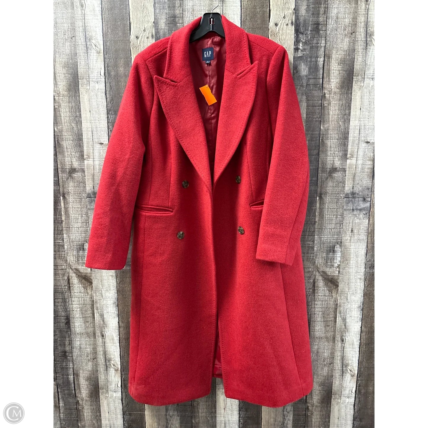 Coat Wool By Gap In Red, Size: L