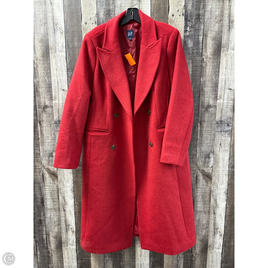 Coat Wool By Gap In Red, Size: L