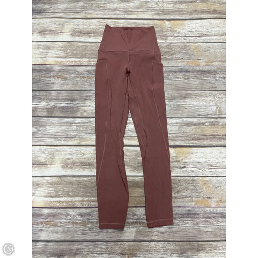 Athletic Leggings By Lululemon In Brown, Size: 0