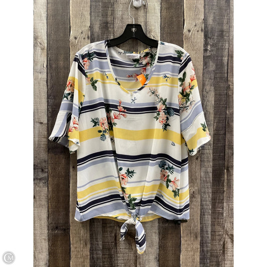Top Short Sleeve By Westport In Multi-colored, Size: L