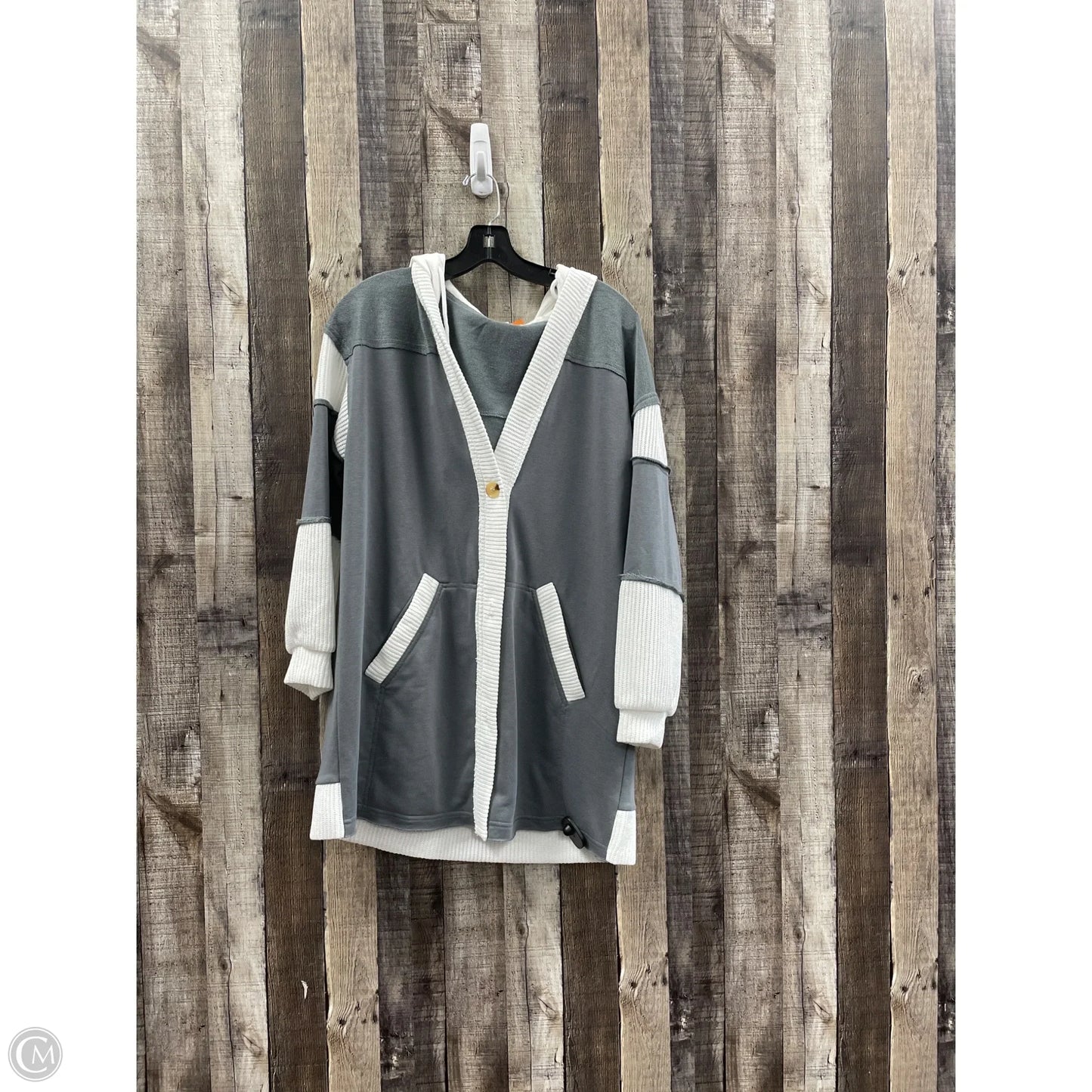 Cardigan By Cmf In Grey & White, Size: M