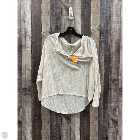 Top Long Sleeve By Urban Outfitters In Beige, Size: S