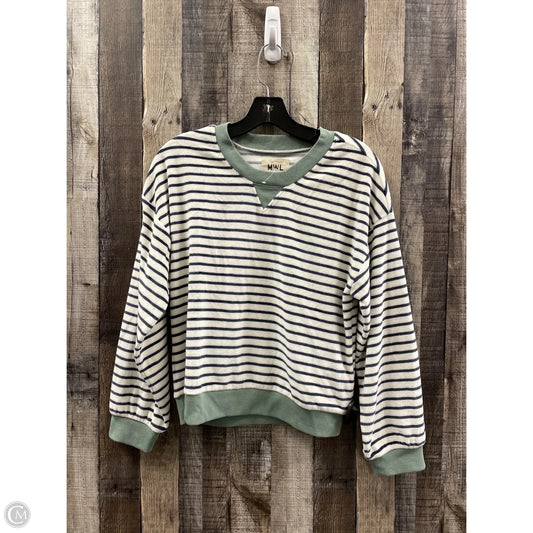 Sweatshirt Crewneck By Madewell In Striped Pattern, Size: S