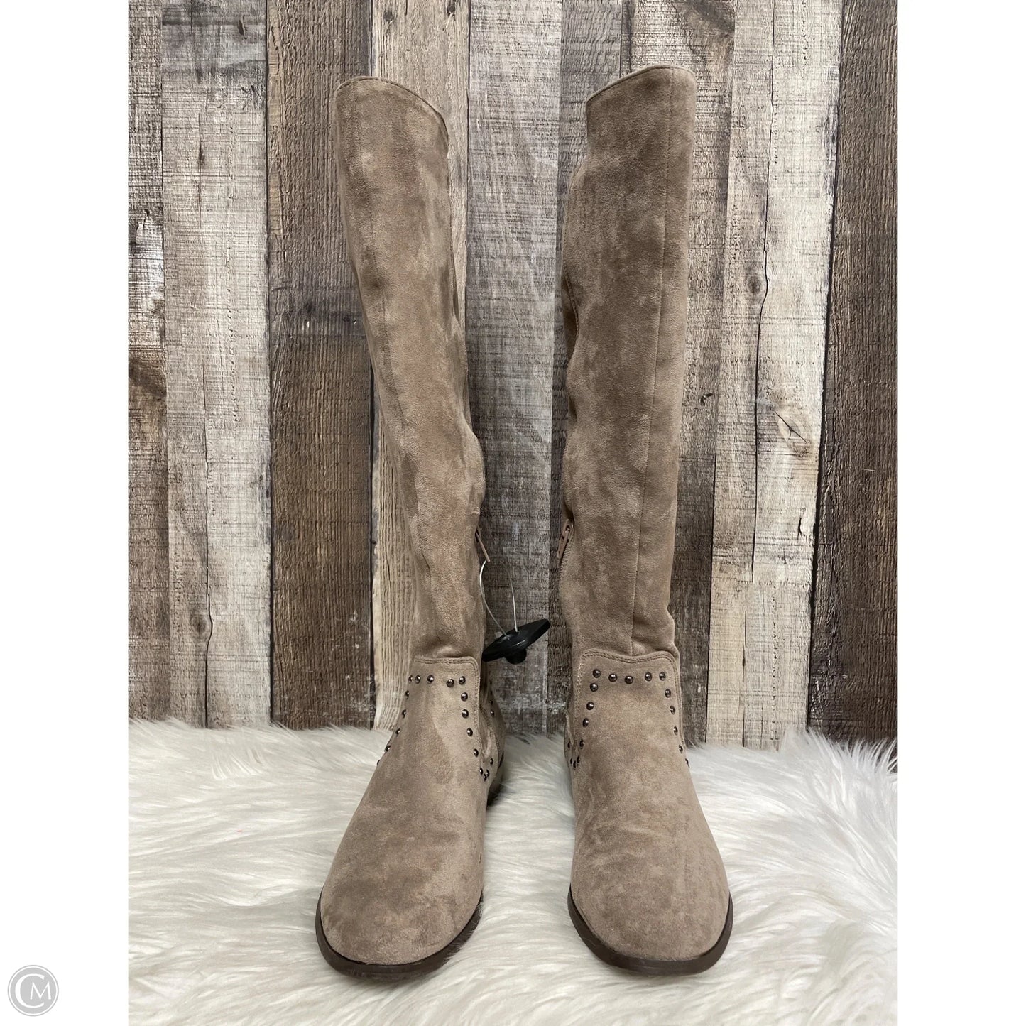 Boots Knee Heels By Cato In Taupe, Size: 7