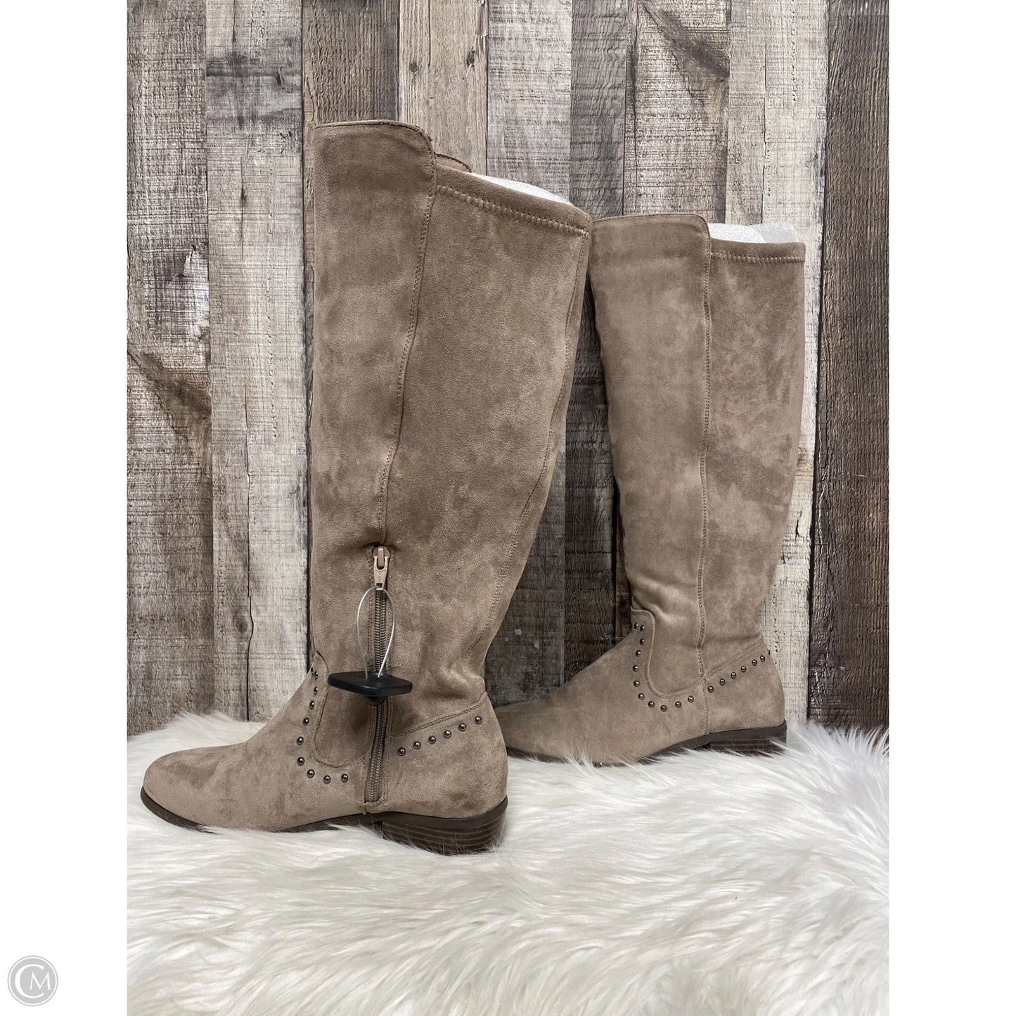 Boots Knee Heels By Cato In Taupe, Size: 7