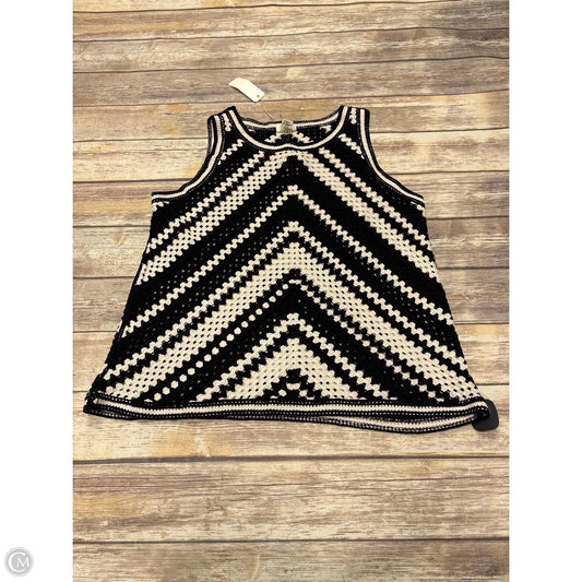 Vest Sweater By Cme In Black & Cream, Size: 2x