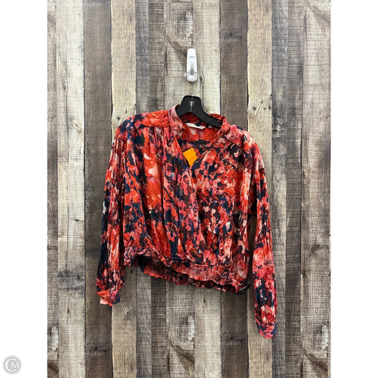 Top Long Sleeve By Soft Surroundings In Blue & Red, Size: S