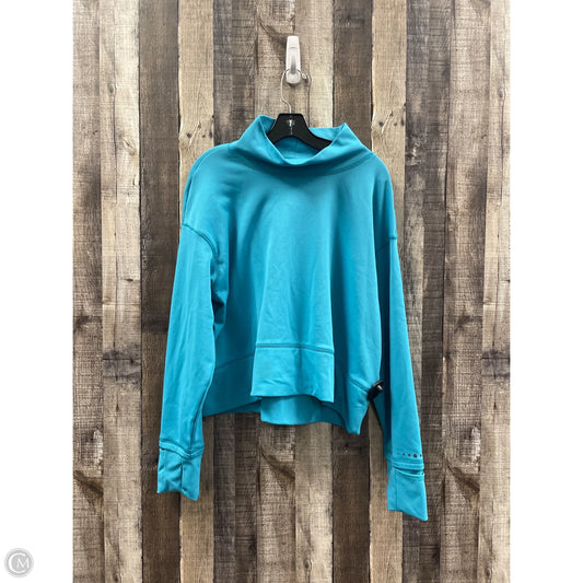 Athletic Top Long Sleeve Collar By Tek Gear In Blue, Size: Xl