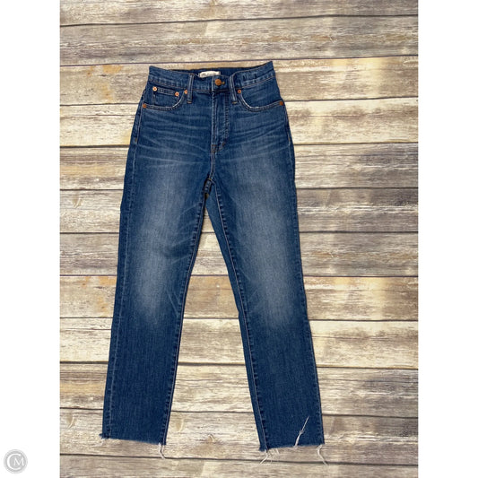 Jeans Straight By Madewell In Blue Denim, Size: 0