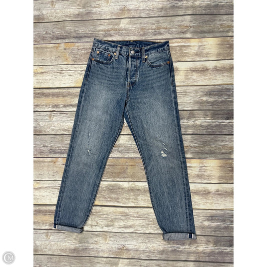 Jeans Straight By Levis In Blue Denim, Size: 2