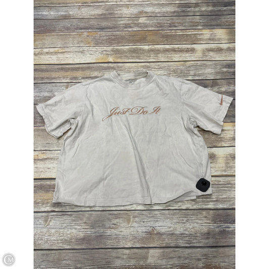 Top Short Sleeve By Nike In Beige, Size: L