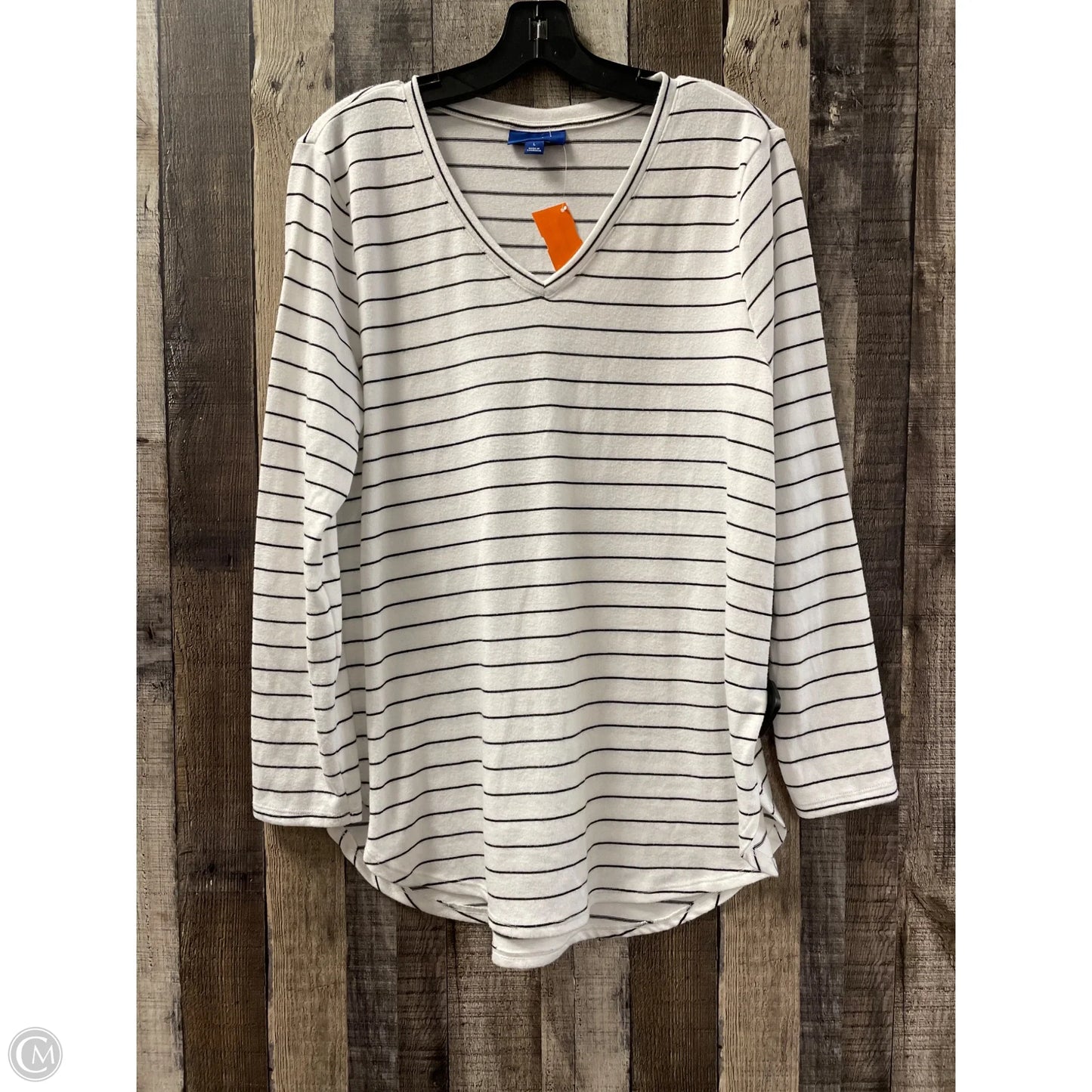 Top Long Sleeve By Apt 9 In White, Size: L