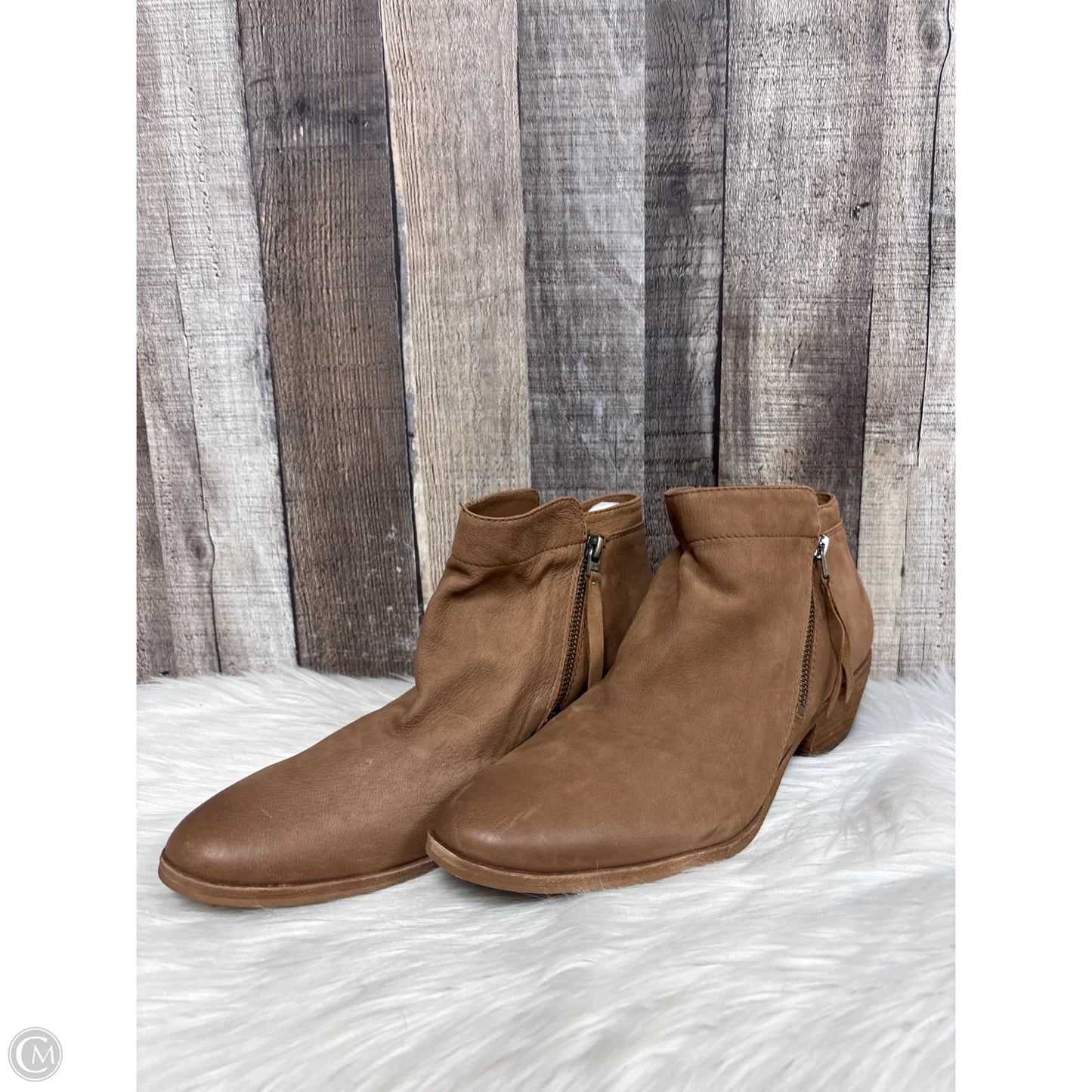 Boots Ankle Heels By Sam Edelman In Brown, Size: 12