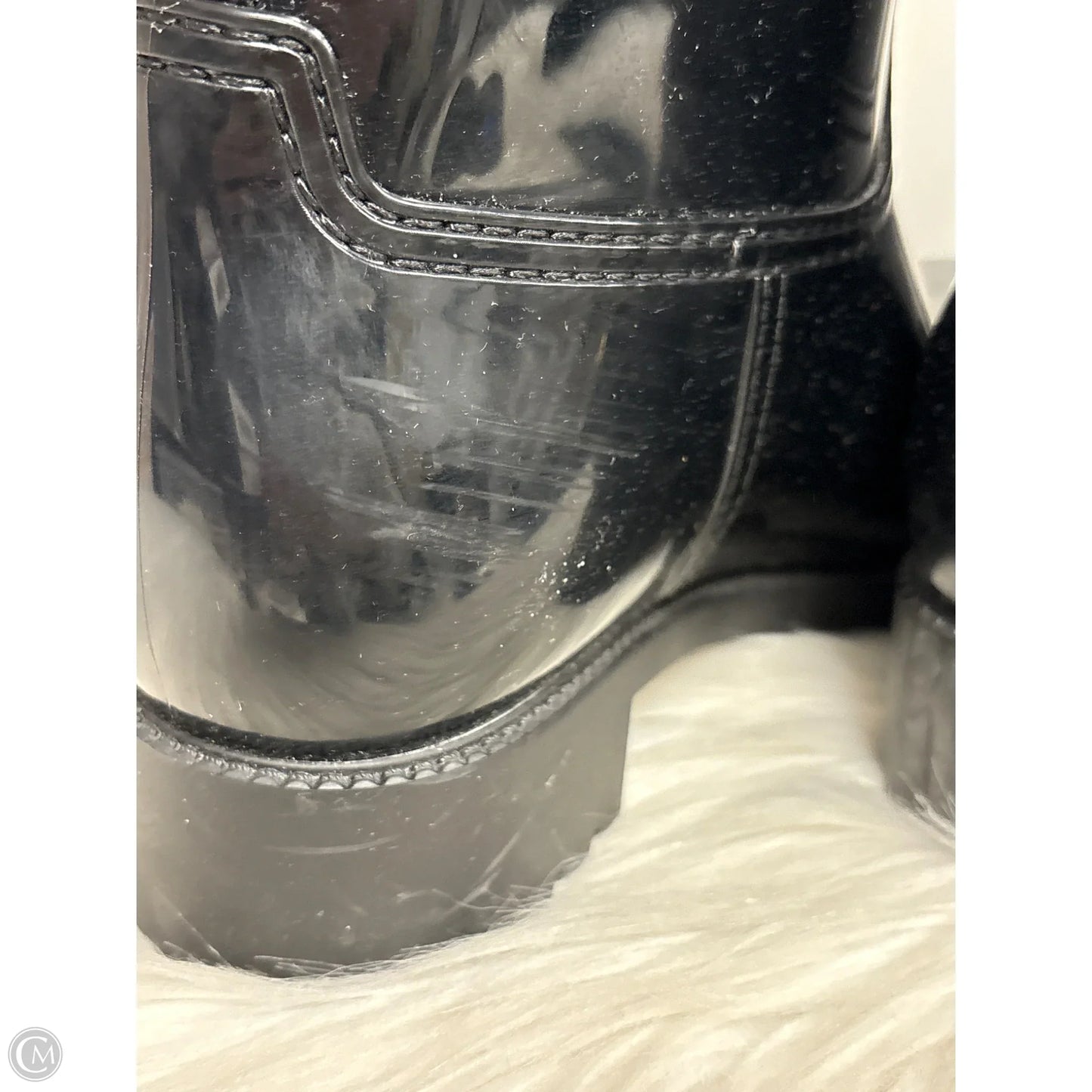 Boots Luxury Designer By Moncler In Black, Size: 8