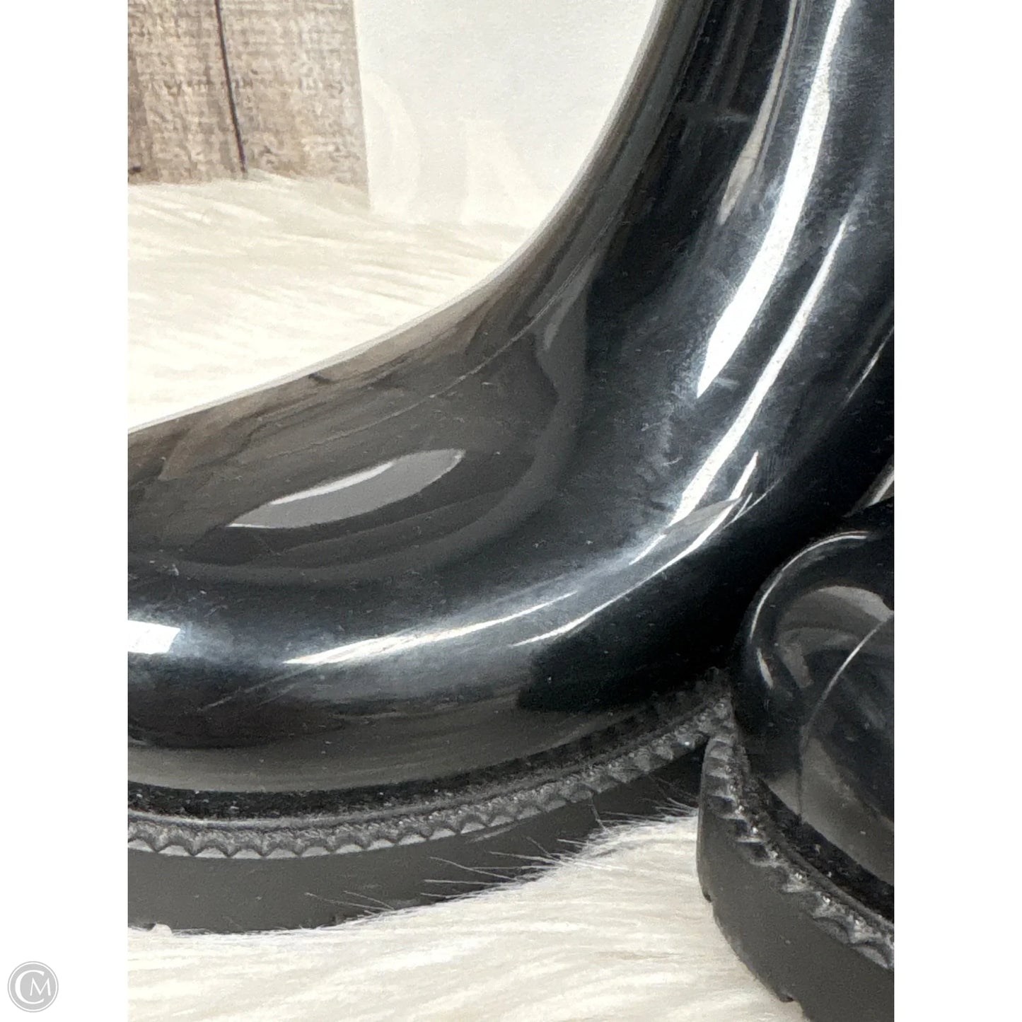 Boots Luxury Designer By Moncler In Black, Size: 8