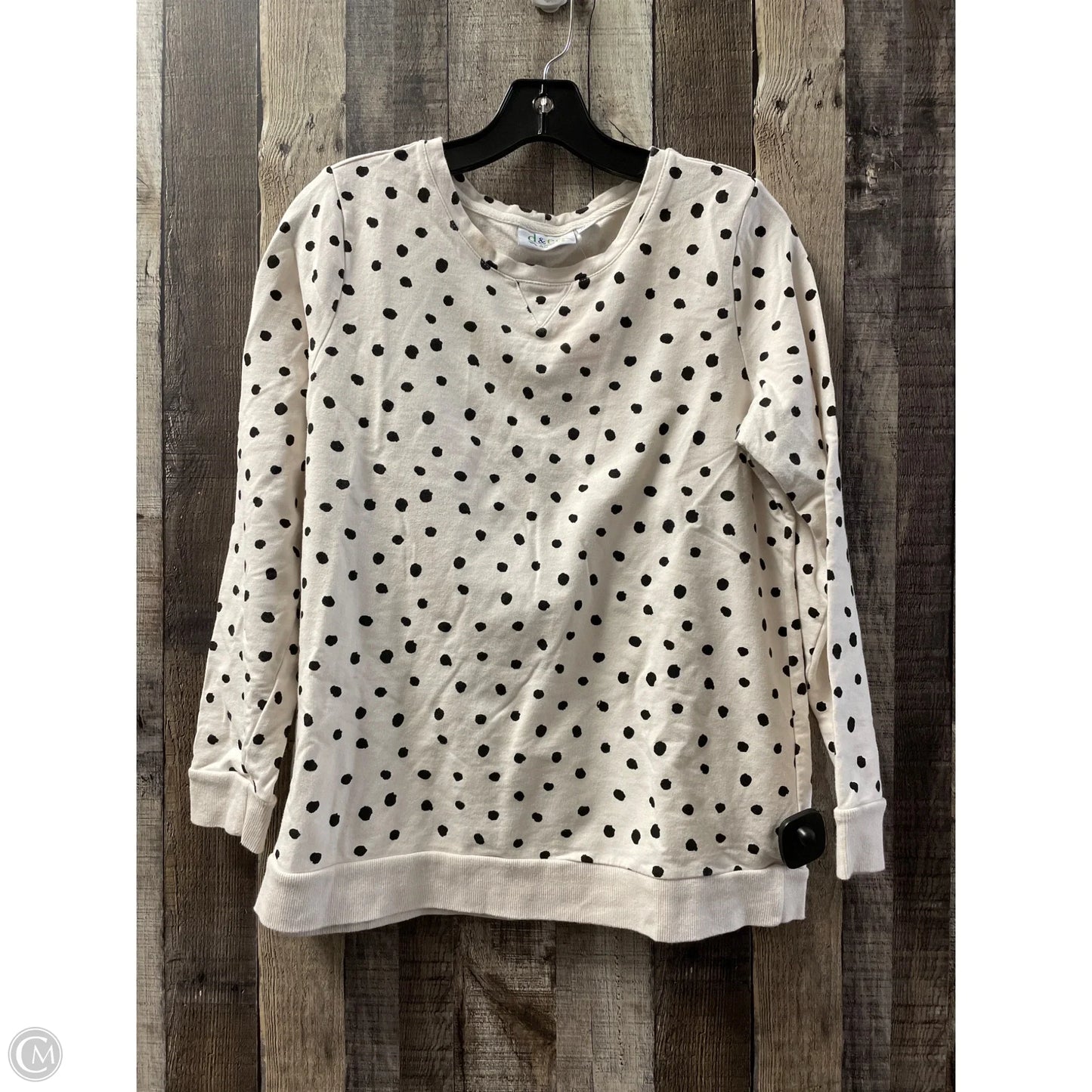 Top Long Sleeve By D&co. In Animal Print, Size: S