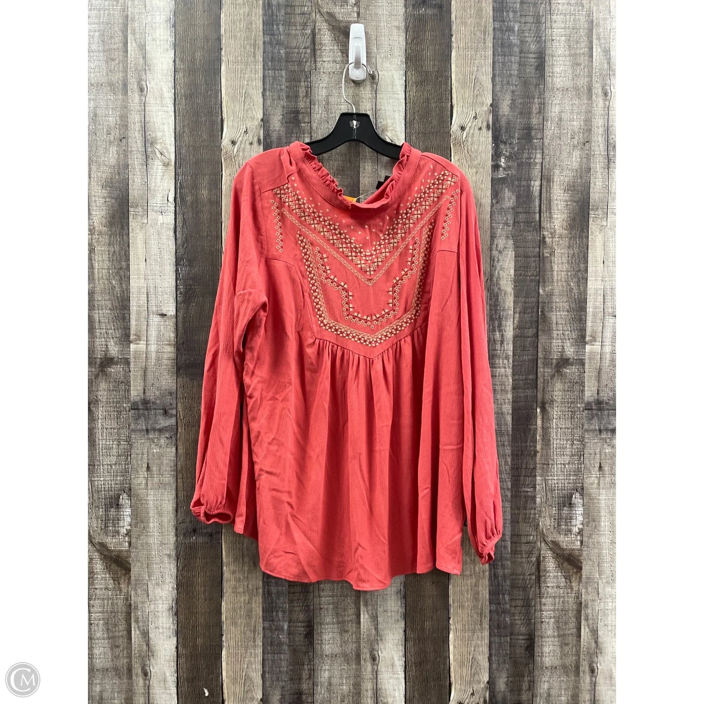 Top Long Sleeve By Torrid In Orange, Size: L